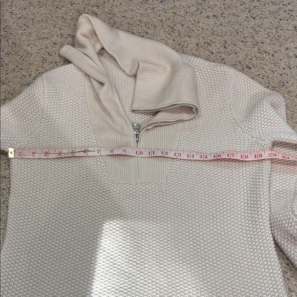 AETHER Half-Zip Cashmere & Wool Sweater small - Picture 4 of 6